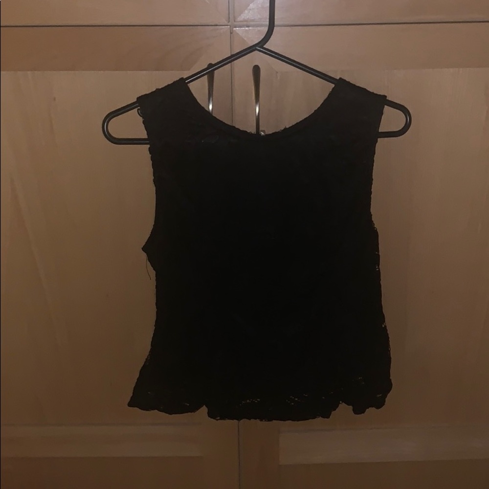Black lace tank top
